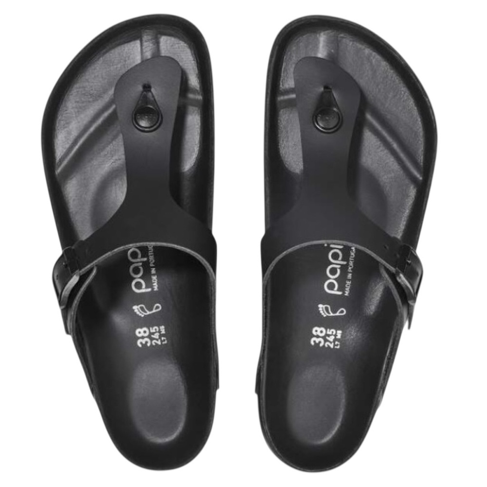 Papillio X Birkenstock Gizeh Flex Leather Molded Platform Footbed Buckle Sandals